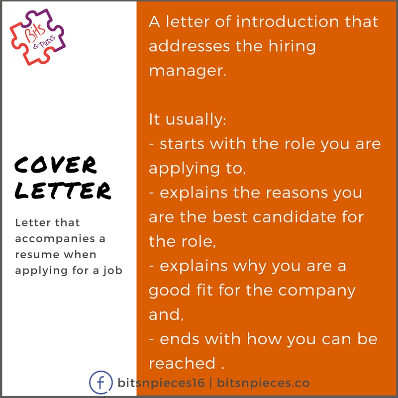 cover letter definition in education